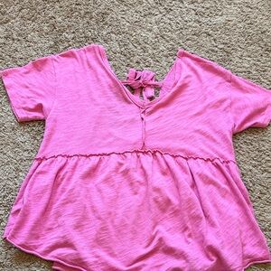 American Eagle Outfitters Vibrant Pink Top